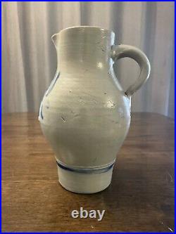 Rare Circa Late 19th Century 3 Quart Stoneware Pitcher