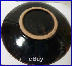 Rare Early Mashiko(afterHamada) Glazed Stoneware Pottery Plate With Swirl Design