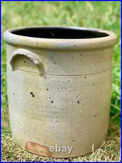 Rare Iowa Salt Glaze Stoneware 3 Gallon E. Brunson Stamped Fairport Ia 1870's! +