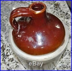 Rare Red Large 4 Wing 2 Gallon Crock Jug Stoneware Pottery Brown Vtg Antique