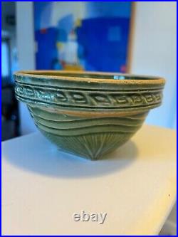 Rare Set with Tiny Bowl Sunburst Pattern Green Yellow wear McCoy Bowl