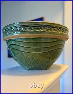 Rare Set with Tiny Bowl Sunburst Pattern Green Yellow wear McCoy Bowl