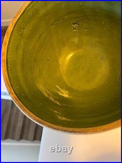 Rare Set with Tiny Bowl Sunburst Pattern Green Yellow wear McCoy Bowl