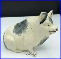 Rare Vintage Antique Wemyss 9 Scottish Pottery China Pig Money Box Piggy Bank