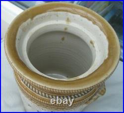 Rare Vintage Grosvenor Pottery Two Tone Coffee Stoneware Storage Jar & LID
