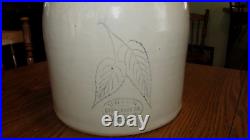 Red Wing Pottery 3 Gallon Union Stoneware Hand Turned Birch Leaves Beehive Jug