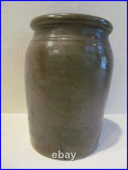 Richey & Hamilton Platine. W. VA Cobalt decorated wax sealer canning crock