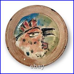 Ron Meyers 9.5 Chicken Dinner Plate, Handmade Studio Art Pottery