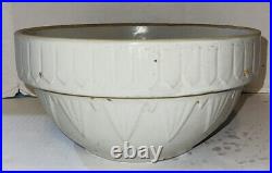 Ruckel's Pottery White Hall Illinois 10 1/2 Sawtooth Large Stoneware Crock Bowl