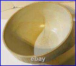 Ruckel's Pottery White Hall Illinois 10 1/2 Sawtooth Large Stoneware Crock Bowl