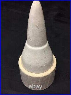 Ruckels White Hall Illinois Stoneware Pottery RARE Cemetary Vase White