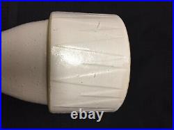 Ruckels White Hall Illinois Stoneware Pottery RARE Cemetary Vase White