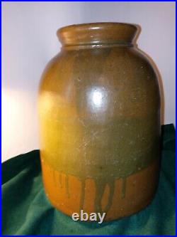 SALE! Antique Southern Storage Crock/Churn Canning Jar Outstanding Glaze EXC
