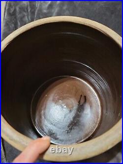 S. Hart fulton crock Salt Glazed Stoneware 4gal. Antique very rare