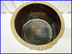 Salt Glazed Stoneware CROCK N Clark Jr Antique Primitive Athens N Y Pottery 3Gal