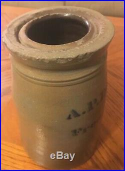 Scarce Donaghho Fredericktown PA Antique Stoneware Crock Pottery 8 Canning Jar