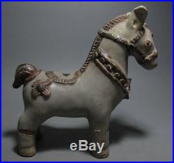 Sculpture Thai Pottery'horse Figure Sawankhalok' Stoneware Relic