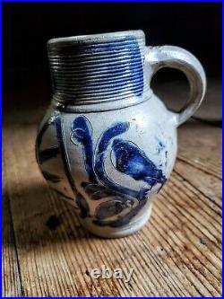 Small 18th century Westerwald stoneware GR jug circa 1750