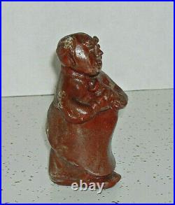 Small 4 1/4 Whimsical Redware Sewer Tile Bartender Figural Stoneware