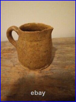 Small Miniature Redware Creamer Pitcher Stoneware Antiques Primitives