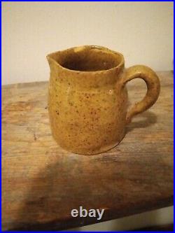 Small Miniature Redware Creamer Pitcher Stoneware Antiques Primitives