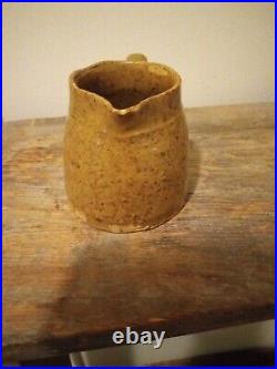 Small Miniature Redware Creamer Pitcher Stoneware Antiques Primitives