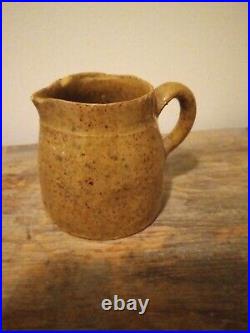 Small Miniature Redware Creamer Pitcher Stoneware Antiques Primitives