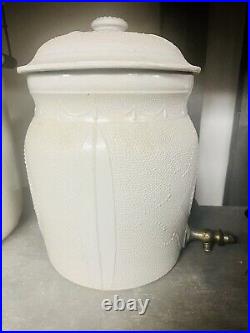 Star Of David Antique Scarce Stoneware Water Cooler(Whites)complete Safe Ship