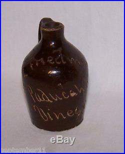 Stoneware Miniature Sample Vinegar Jug'Jos L Friedman', Paducah, Ky. Vinegars