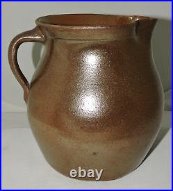 Stoneware PITCHER, jug, incised- J Brown, south Alabama, early 1900, 8t