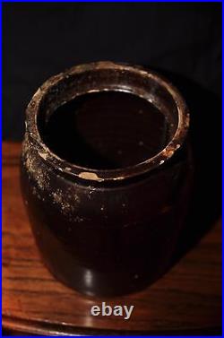 Stoneware crock, salt glaze, antique pottery, primitive