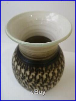 Studio Pottery Vase Ontoyaki / Onta Yaki Japanese style Stoneware Antique Signed