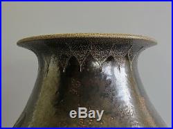 Superb 18 GERMAN ART DECO Stoneware Art Pottery Vase c. 1930 Artist Signed