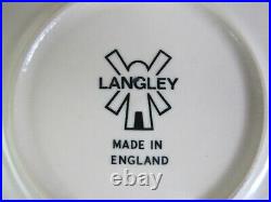 Superb 1960's vintage Langley Denby Mayflower pottery Dinner Set Service for 8