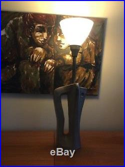 Table Lamp Marianna Von Allesch Sculpture Stoneware Pottery Mid Century Modern
