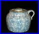 UHL_Pottery_Huntingburg_IN_Two_Quart_Blue_White_Spongeware_Stoneware_Bean_Pot_01_tjaa