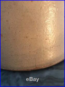 Union Pottery 19th Century 2 Gallon Stoneware Crock Salt Glaze Blue Flower NJ