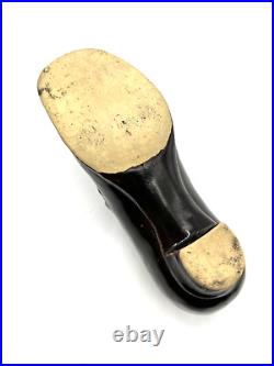 VTG/Antique Brown Albany Slip Glazed Stoneware Pottery Figural Shoe Collectible