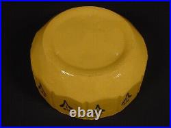 Very Rare Antique American 12 Panel Daisy 6 Bowl Set Morton Pottery Yellow Ware