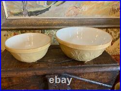 Vintage Antique English Pottery Mixing Bowls Two T G Green & Co The Gripstand