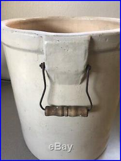 Vintage Antique Glazed Stoneware Crock Meyers Pottery Co. Los Angeles 8 Gallon