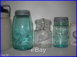 Vintage Antique LotStoneware CrockMason Jar-Canning Fruit Jars2 Jar Lifters