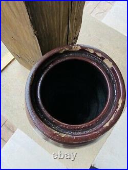 Vintage Donaghho Co Parkersburg Wv Redware Wax Sealer Crock Stoneware Pottery