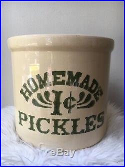 Vintage Pickles 1 cent Crock 2 Gallon Stoneware As seen on Friends Monica