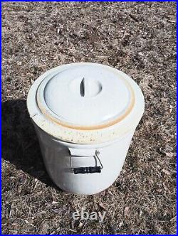 Vintage Red Wing 10 Gallon Stoneware Crock with Lid