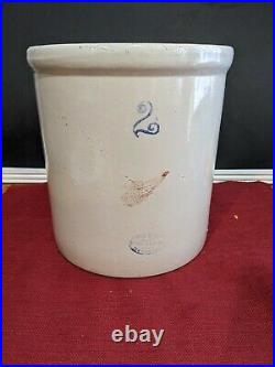 Vintage Red Wing Union Stoneware 2 Gallon Crock 2 Long Wing Jug Pottery Antique