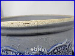 Vintage Robinson Clay Products Stoneware Cake Crock Grape Pattern