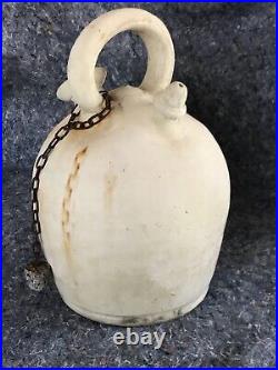 Vintage Stoneware Gargoulette, Botijo, Clay Pottery Jug, Stamped Victor