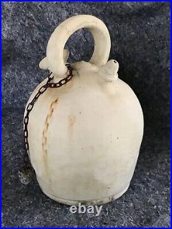 Vintage Stoneware Gargoulette, Botijo, Clay Pottery Jug, Stamped Victor