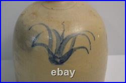 Vintage Stoneware Salt Glazed Cobalt 2 Gallon Jug Beehive USA Pottery Antique